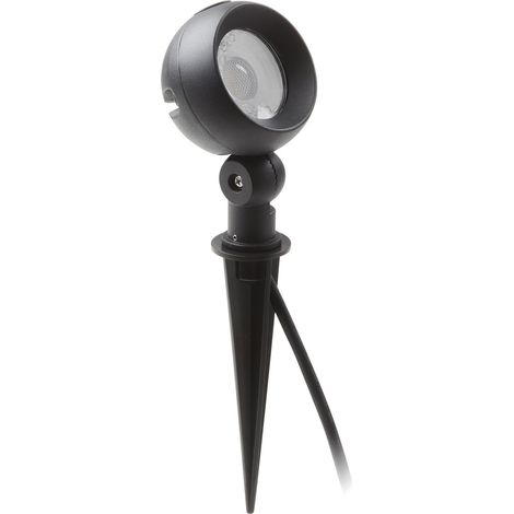 Projecteur avec piquet
tilt GIBSON IP65 LED SMD 10W 1170lm(900lm) CRI80 4000K 60º Noir (1/3)