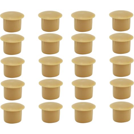 20x tappo chiusura plastica mobili inserto cappuccio copriforo fori (Ø6mm / marrone chiaro RAL 1011)