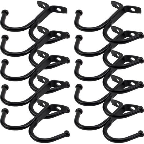 10 PCS Rack de Rangement Tasse en Métal, Crochet Sous Placard, Économisez plus d'espace pour placer des tasses, des ustensiles de cuisine, des petits objets, des vêtements, etc (1/5)