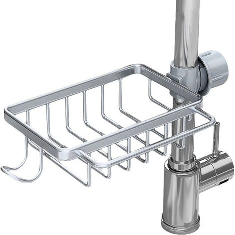 Porte Savon Douche.Etagere Douche Sans Percage.Rangement Douche Sans Percage Barre de Fouche.Porte-éponge en Acier Inoxydable 304-wj