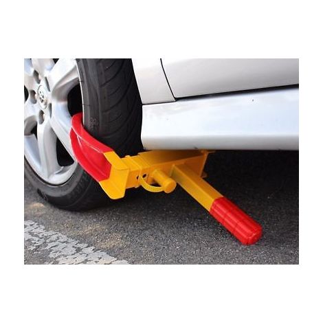 WHEEL ALLOY CLAMP LOCK CAR CARAVAN TRAILER BIKE SECURITY LOCK 2 KEYS 81260