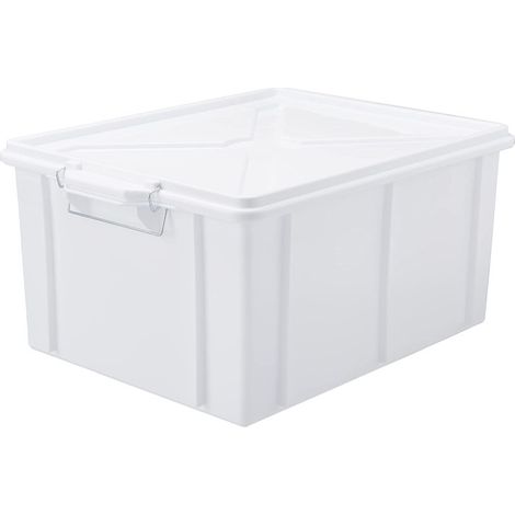 CONTENITORE CON COPERCHIO CM.50X40X26H BIANCO mod. BOX CASSETTA