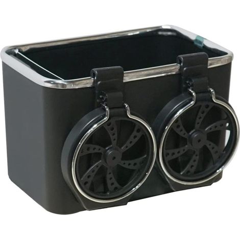 Console central avec porte-gobelet, boîte de rangement multifonction pour siège auto, organiseur porte-mouchoirs pour smartphone et portefeuille, accessoires d'intérieur voiture. (1/5)