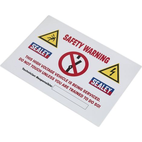 Sealey Hybrid/Electric Vehicle Warning Sign HYBRIDSIGN (1/5)