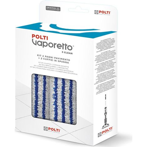 Polti PAEU0357 accessoire pour éponger Tête balai serpillère jetable Bleu, Blanc (1/4)