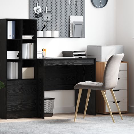 vidaXL  Desk  Black Oak 80 x 50 x 76 cm