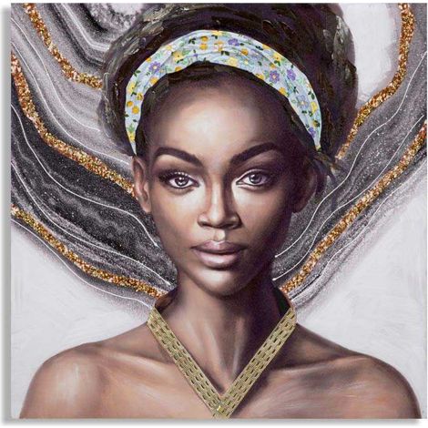 HANDMADE WALL PAINTING NAOMI -A- CM 100X3X100 (1/4)