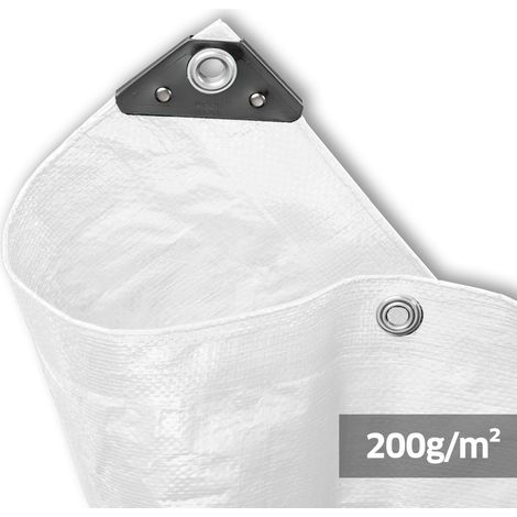 Noor, Telone da Esterni in Polipropilene e polietilene, Colore: Bianco, 5 x 8 m (1/5)