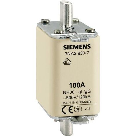 Portafusibles Siemens NH 500 V Talla 00 125 A Pack de 3
