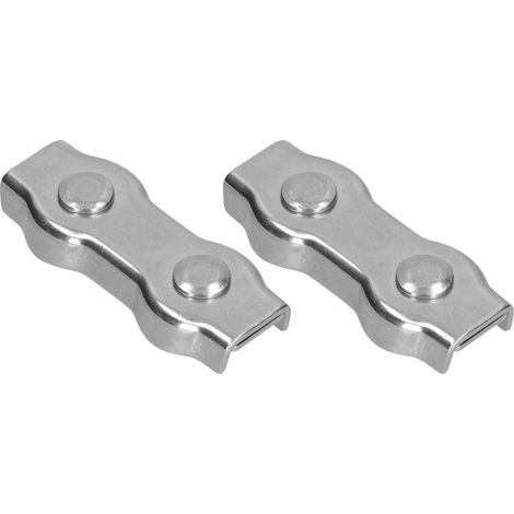 Wire Rope Clips Stainless Steel Cable Clamps Simple Grip Caliper Duplex Locking Device2Pcs M10
