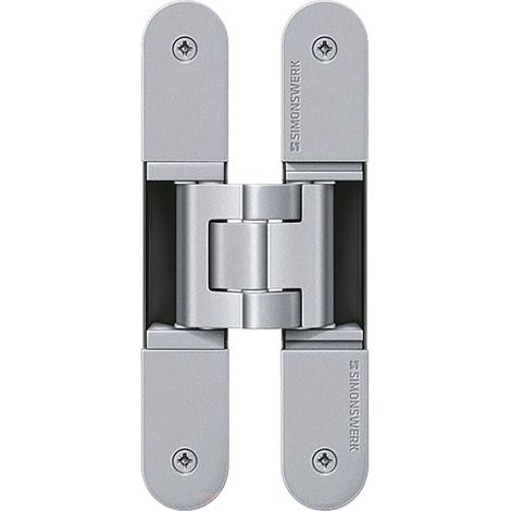Simonswerk Tectus TE 440 3D Türband, Band, komplett verdeckt liegendes Band, rechts/links, für ungefälzte Türen, 180°, 100 kg, Stahl beschichtet F1 (1/5)