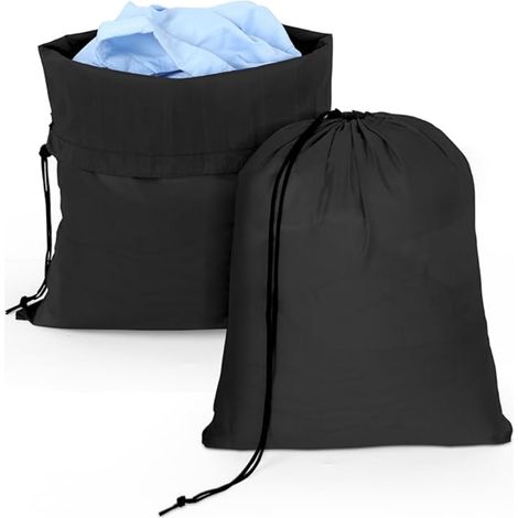 Sacs à Linge Sale Voyage Laundry Bag 40 x 50cm Pliable Sac de Rangement avec Cordon Résistants aux Déchirures Portables pour Camping Domicile Université Collège (1/5)