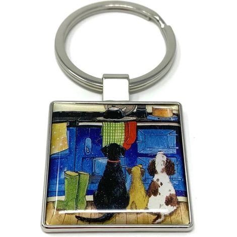 Portachiavi K13 con cani in cucina