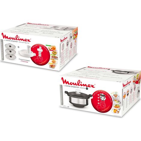 Moulinex kit accessori vaporiera taglia verdure robot CuCo Cuisine Companion