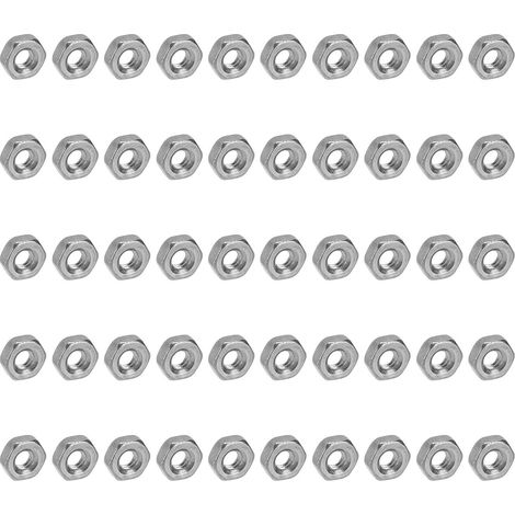 Kit d'assortiment de 50 écrous hexagonaux en acier inoxydable A2-70 pour machines industrielles M10 (1/5)