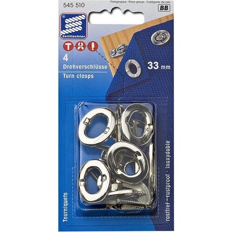 Girare le chiusure 33 mm 4 pezzi in blister
