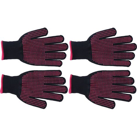 2 paires de gants anti-coupures pour la cuisine, le jardinage et la sculpture sur bois - Rose - 25 cm (1/5)