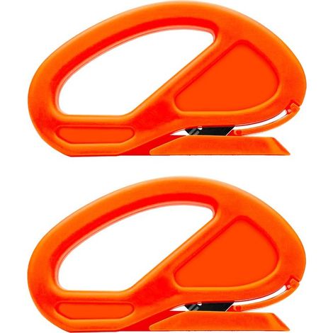 Coltello di sicurezza per il taglio di pellicole viniliche, confezione da 2, colore arancione (1/5)
