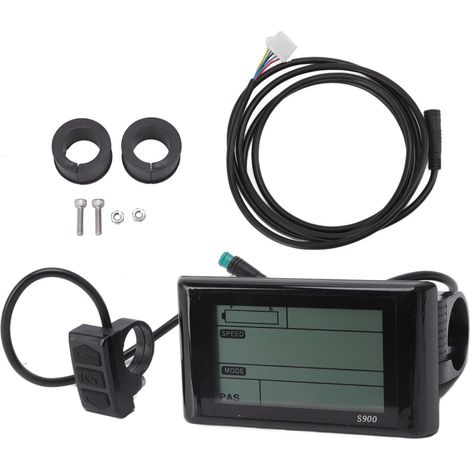 Écran LCD S900 pour Vélo Électrique, Enregistrement en Temps Réel, Imperméable 24V/36V/48V pour Scooter et VAE (1/5)