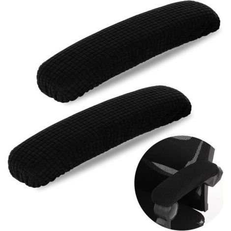 2 Couvertures d'accoudoir de Chaise de Bureau, Extensible Polyester Chaise de Bureau de Protection Couvre soulage Les Coudes plai (1/4)