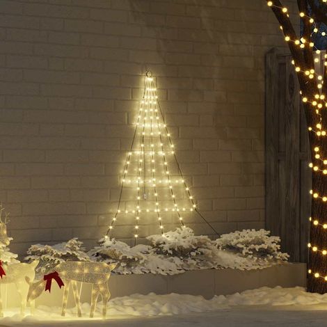 LED Weihnachtsbaum mit Erdspießen Warmes Weiß 182 cm Metall