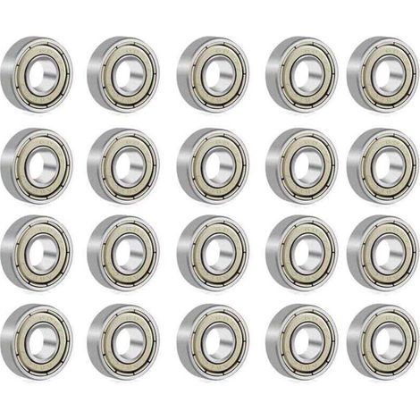 [JAMAIS UTILISÉ] 608 ZZ Roulement à Billes Métal Double Blindage Roulement Skate pour Roller, Skateboard, Longboard, Waveboard 8x22x7 mm 20Pcs.. (1/4)