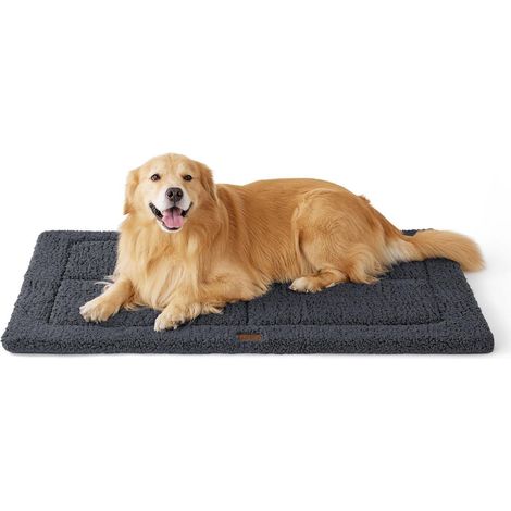 Hundematte waschbar Hundekissen XXL Sherpa 121 x 76 cm Dunkelgrau (1/5)
