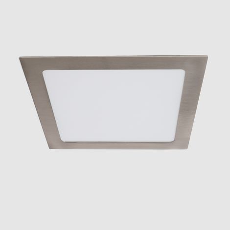 LED Einbaustrahler flach 18W Eckig SuperSlim Ausschnitt 205x205 mm Silber 4000K Neutralweiß (1/5)