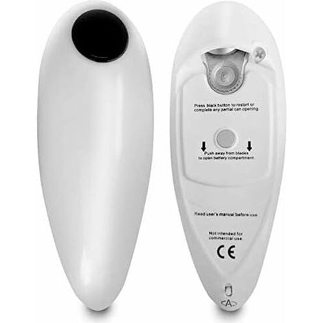 Abrelatas eléctrico de borde liso y suave con arranque automático de un toque para personas con artritis y personas mayores. (1/5)