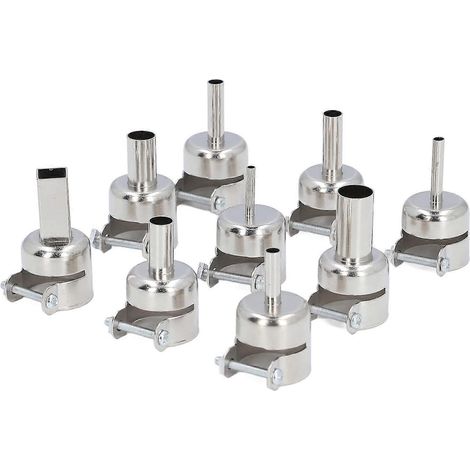 Kit de 9 buses pour pistolet à air chaud, 312 mm, en acier inoxydable, pour soudage à air chaud. (1/5)