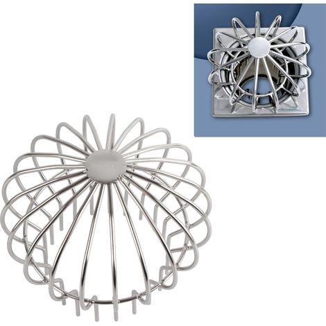 Siphon de sol en acier inoxydable 304, siphon de sol extérieur pour toiture, bouchon anti-obstruction, grille de siphon ronde, couvercle de siphon, 160 mm (1/5)