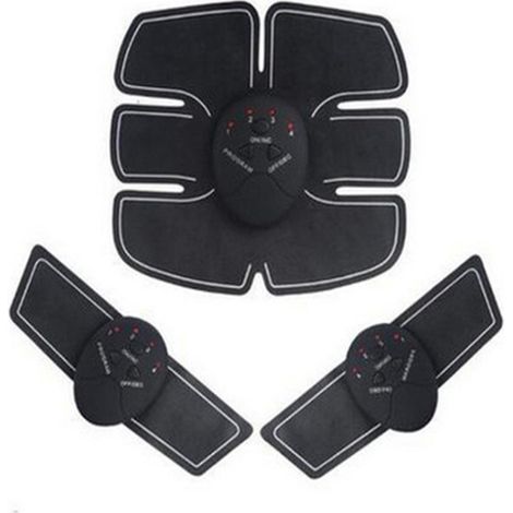 Ceinture abdominale chauffante vibrante micro-courant pour tonifier les muscles, alimentée par batterie. (1/5)