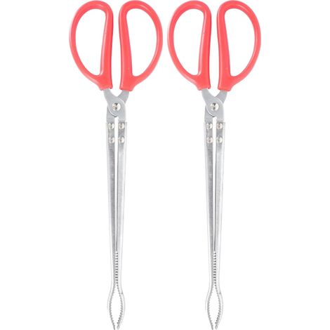2pièces Pince Ramasse Dechets Portable Pour Barbecue Outil Acier Et Plastique Pour Collecter Dechets Sans Salir Les Mains (1/5)