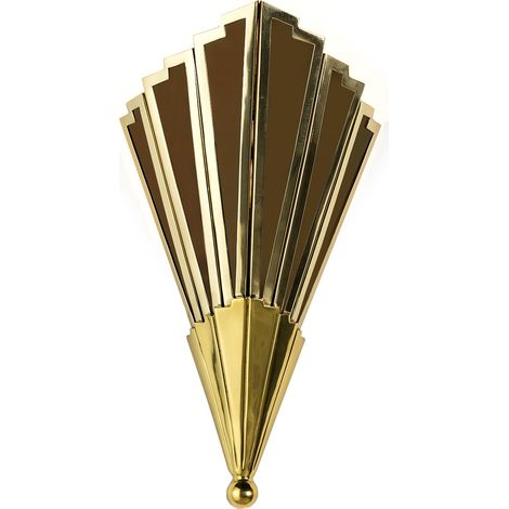 Wandwandlampe 24x18x48 Braune Acryl / Goldene Metallbeleuchtung / Wandleuchten für alle Stile, um dem Haus eine Note zu verleihen (1/3)
