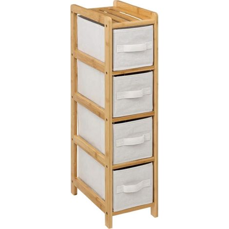Étagère 4 Paniers de Rangement "Tidy" 78cm Naturel (1/4)