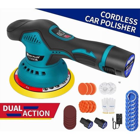 Lucidatrice Rotorbitale 2 Batterie 12 V 2000 Mah 8 Velocità Levigatrice Per Auto (1/5)
