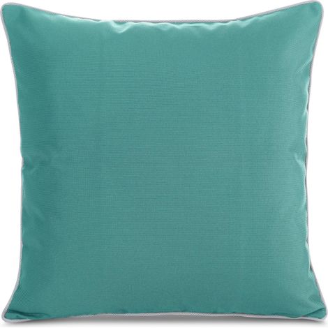 Housse de Coussin d'extérieur – 1 Housse de Coussin imperméable, pour terrasse, canapé, Coussin décoratif pour Jardin, imperméable, 45 x 45 cm, Turquoise 4 (1/2)