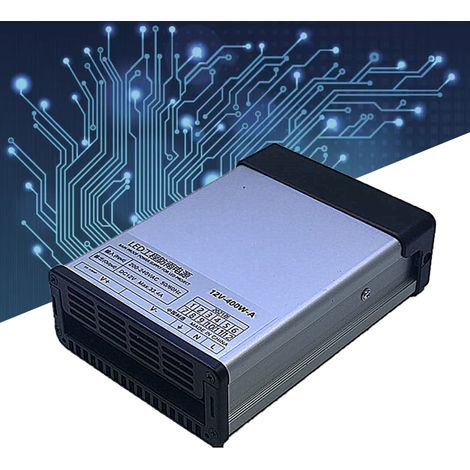 Alimentation étanche 400W pour bande LED 12V avec sécurité contre les courts-circuits (1/5)