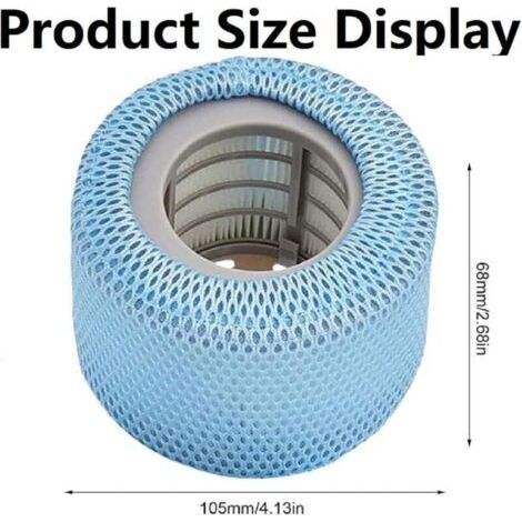 Lot de 2 filets de protection, compatibles avec les filtres de spa, housses en maille pour filtres de rechange MSPA, housses de protection en maille flexible pour cartouches filtrantes, filtres de typ (1/3)