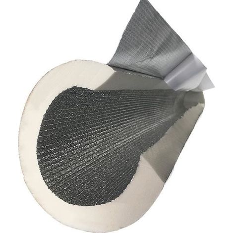 Tuyau d'isolation en Papier d'aluminium - WOVTE - épaisseur 15mm - Auto-scellant - Inner diameter:27 mm - 95cm (1/4)