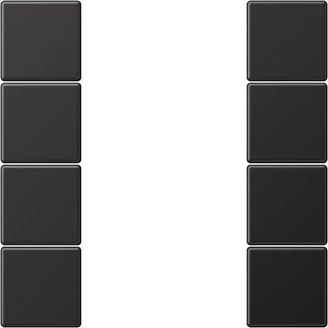 Jung Tastensatz, F50, Aluminium lackiert, Serie LS, dark AL 2504 TSA D