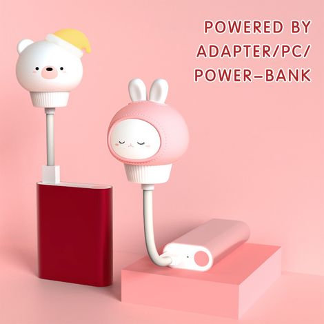 Mini lampe LED USB flexible, veilleuse d'alimentation pour bébé, lecture Portable (1/5)