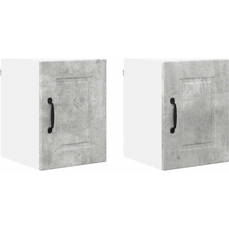 Meuble mural de cuisine,Armoire de cuisine 2 pcs Gris béton 30 x 31 x 40 cm CFW28330 (1/5)