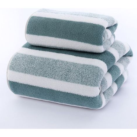 2 pièces, serviettes de bain en velours de corail, épaisseur modérée, absorption rapide, pour salle de bain domestique