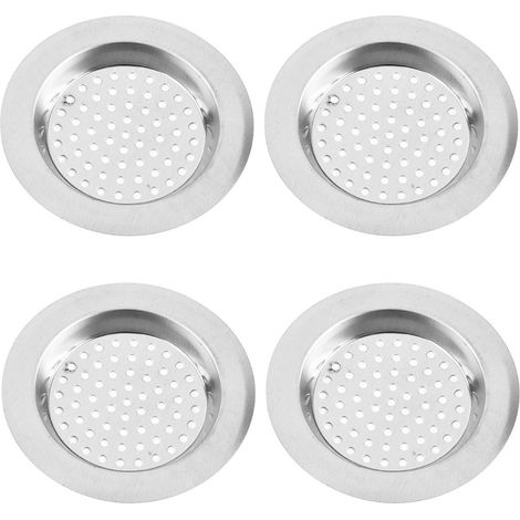 Ensemble de crépine d'évier, filtre en acier inoxydable pour une protection anti-fuite rapide et anti-obstruction, protège-bonde anti-cheveux pour salle de bain et douche.