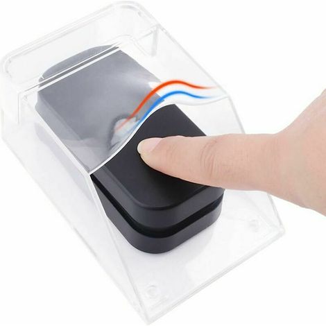royaluxe -Couvercle Étanche pour Bouton de Sonnette, Housse de Protection Transparente, sans Fil, Support Mural, Protection Sonnette Exterieur Pluie, Coque Étanche pour Contrôle D'accès de Porte (1/5)