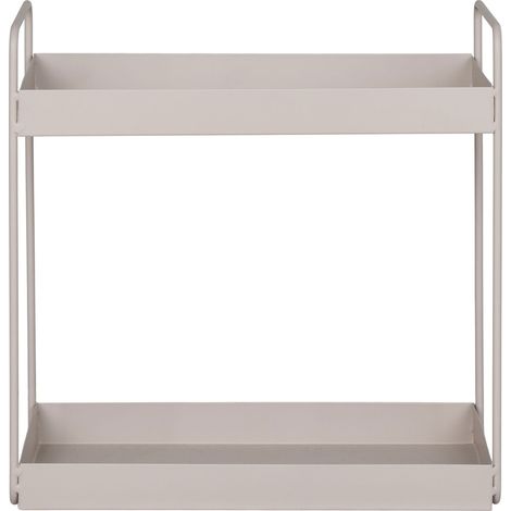 Rabo Scaffaletto doppio da appoggio in acciaio sabbia 30x15x31 cm (1/5)