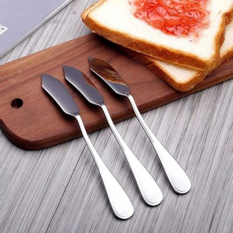 Couteau à Beurre - - Mini - Inoxydable - 6 pièces - Argent (1/4)