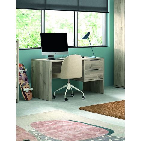 Bureau enfant contemporain chêne gris Gladys (1/5)