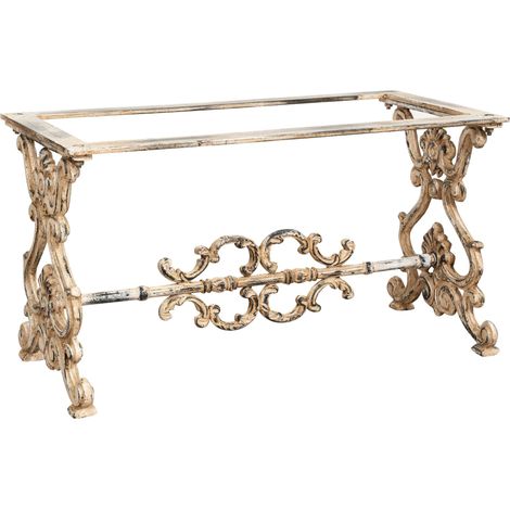 Garden table leg base Solid iron and cast iron structure, ideal for indoors and outdoors. Stone, marble, glass, wood tops (1/5)
